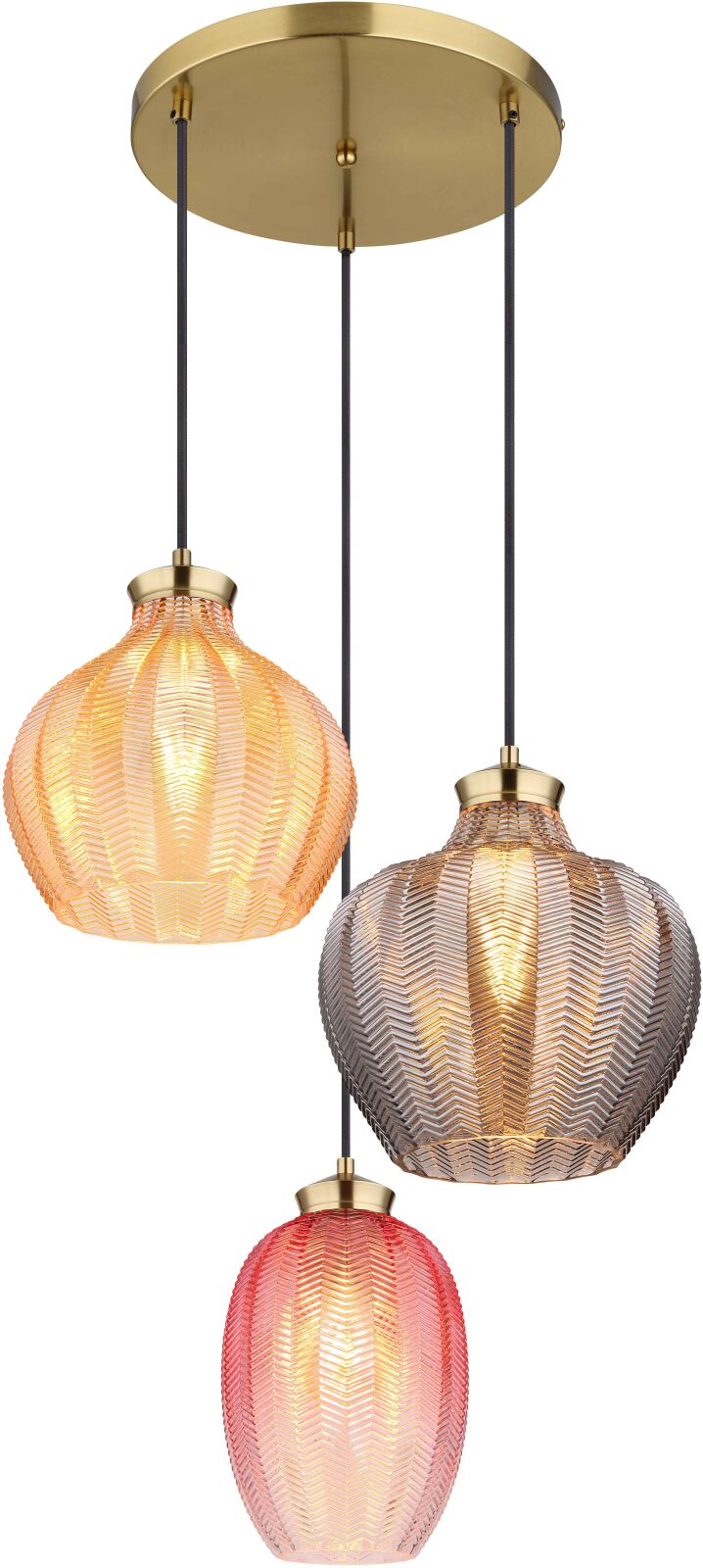 Hängeleuchte - goldfarben - multicolor - Ø 45 cm