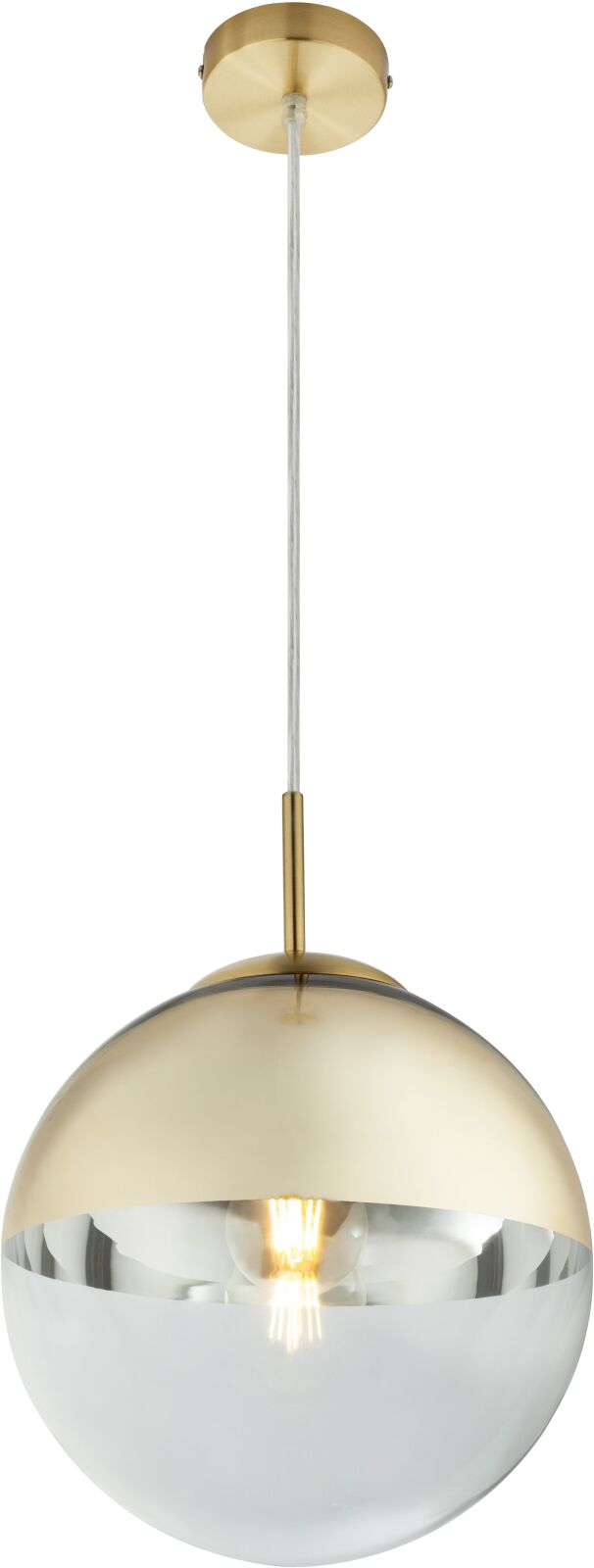 Hängeleuchte - goldfarben - transparent - Ø 25 cm