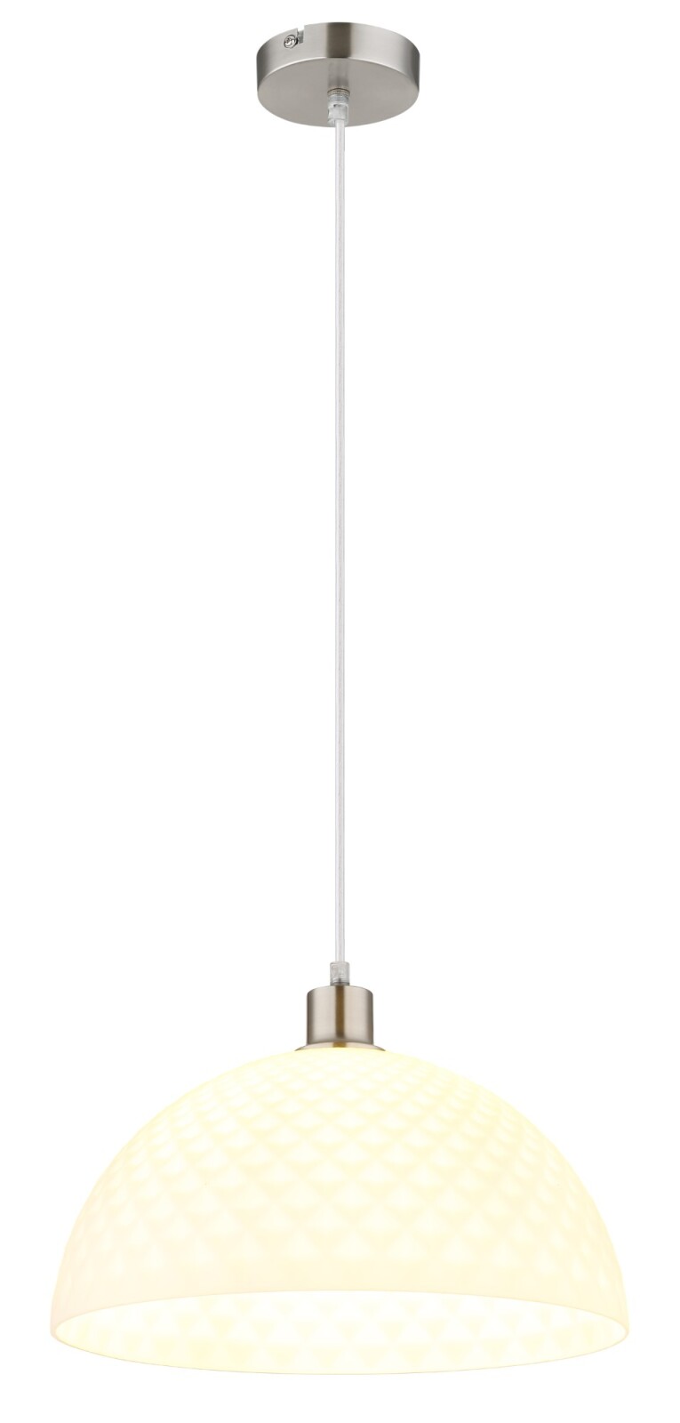 Hängeleuchte - Nickel matt - opal - 120 cm hoch
