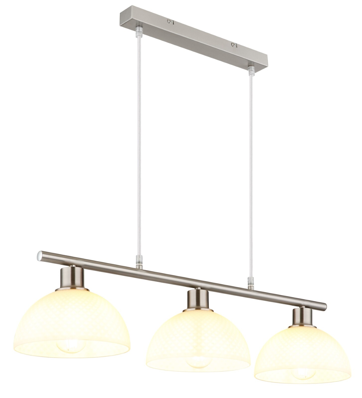 Hängeleuchte - Nickel matt - opal - 3-flammig - 120 cm hoch