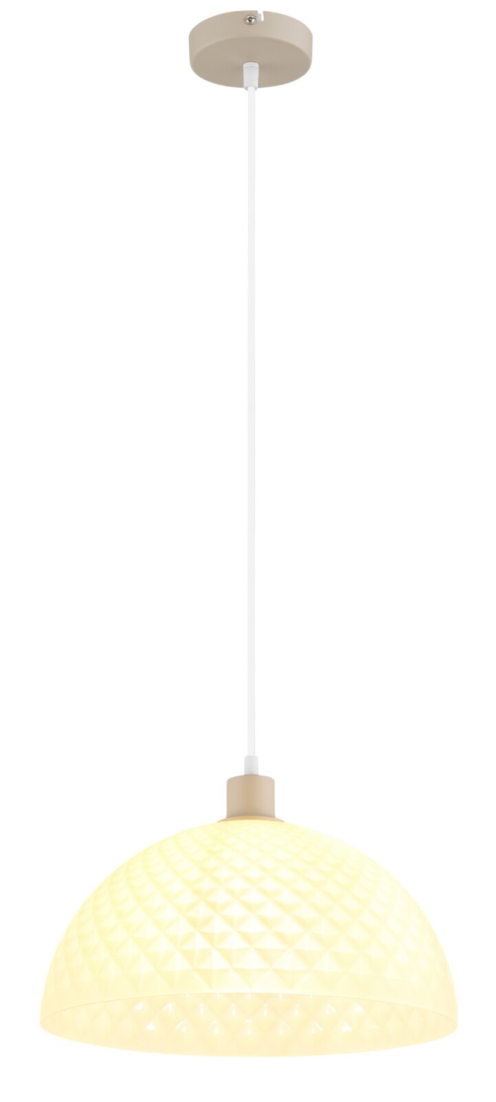 Hängeleuchte - sandfarben matt - champagnerfarben - 120 cm hoch