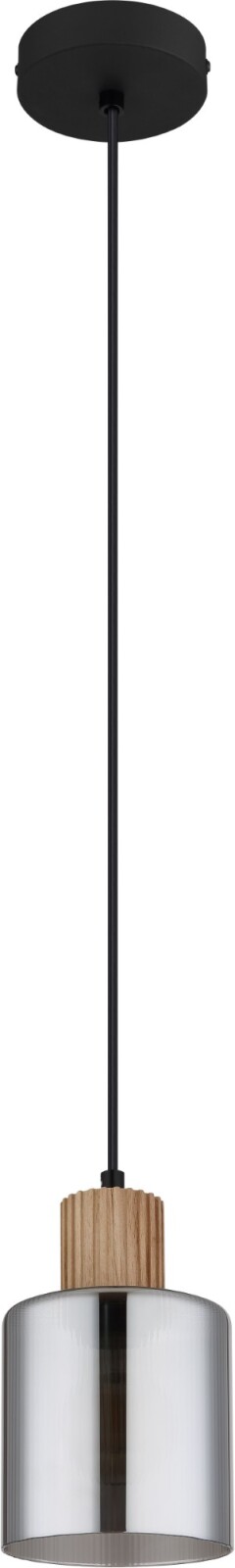 Hängeleuchte - schwarz-braun-rauchfarben - Ø 12 cm 