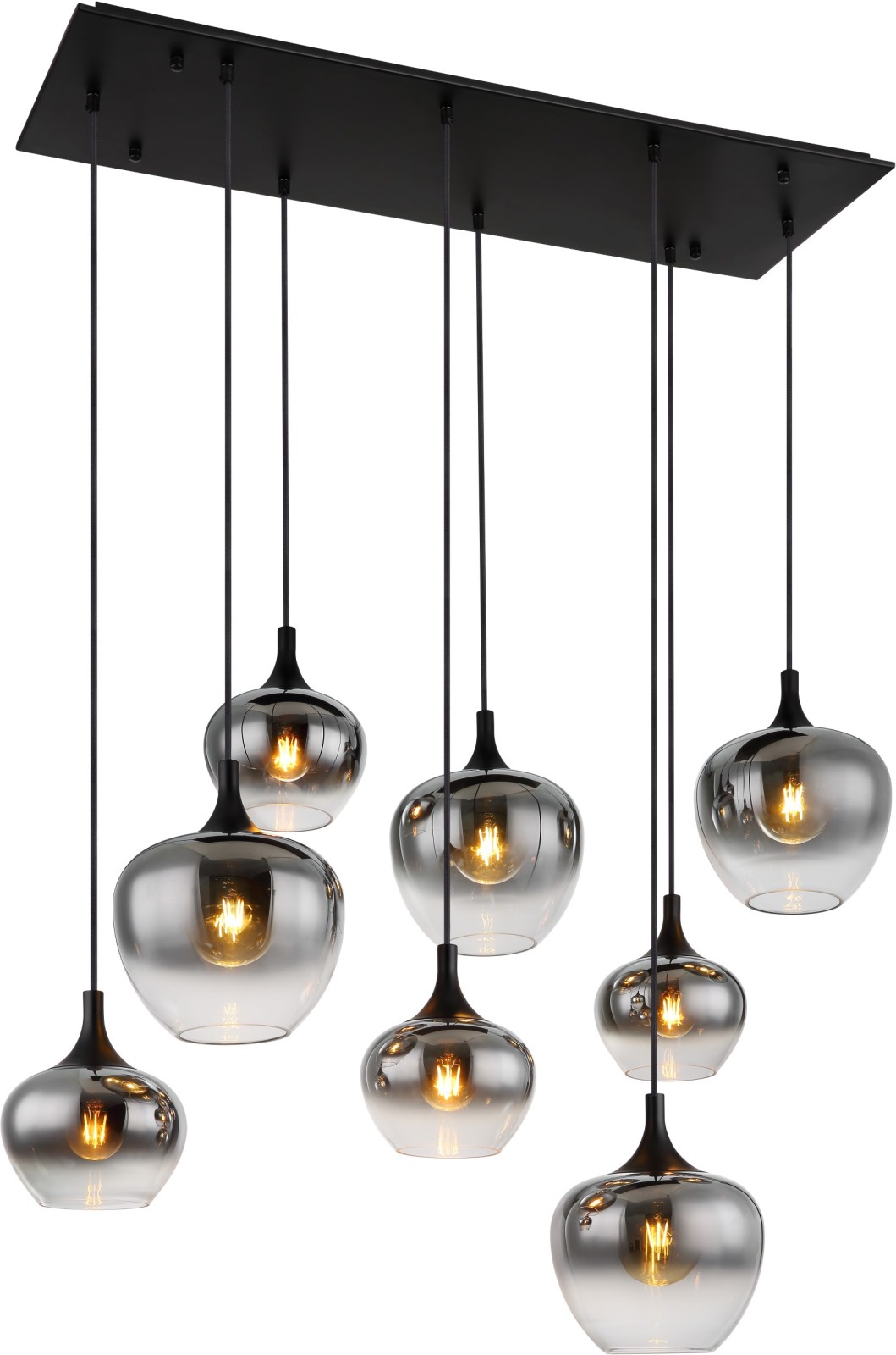 Hängeleuchte - schwarz matt - 120 cm hoch