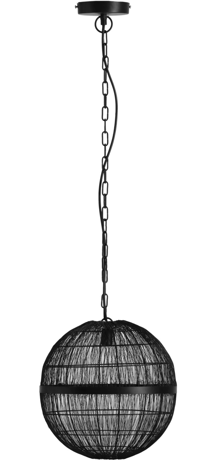 Hängeleuchte - schwarz - Metallgeflecht - Ø 30 cm