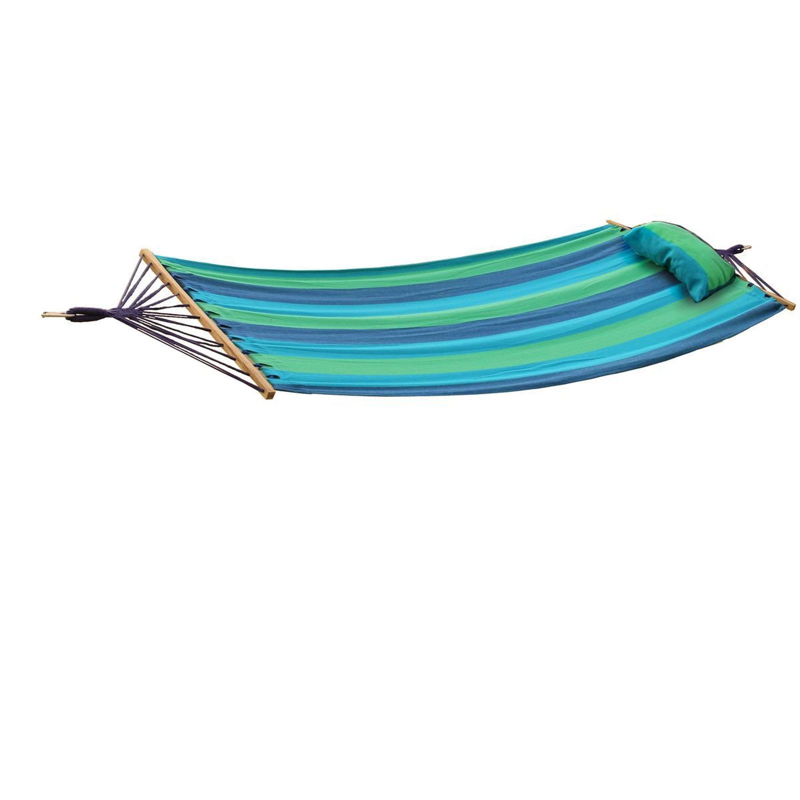Hängematte HAWAII - blau-grün - gestreift - 200x100 cm