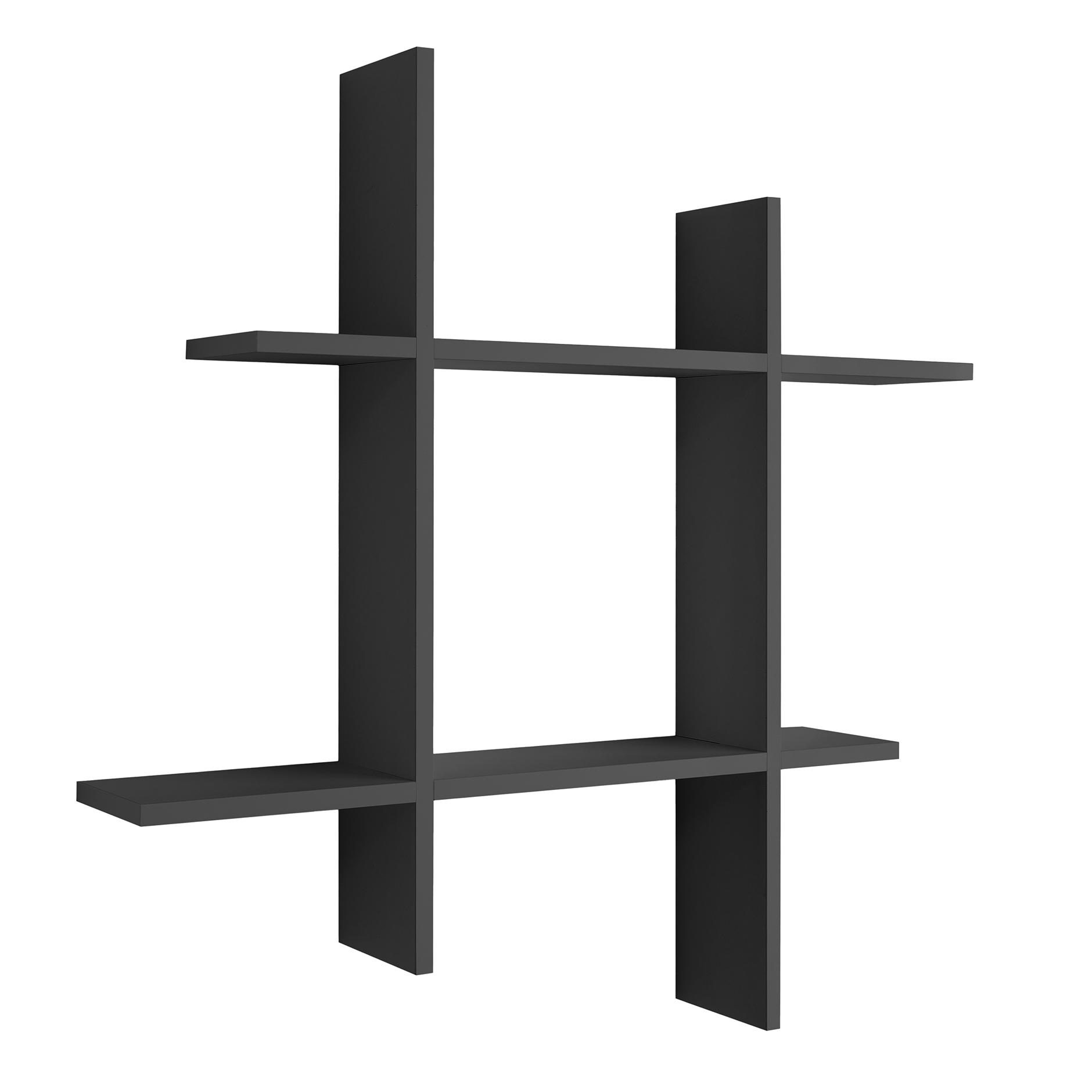 Hängeregal - schwarz matt - 80 cm