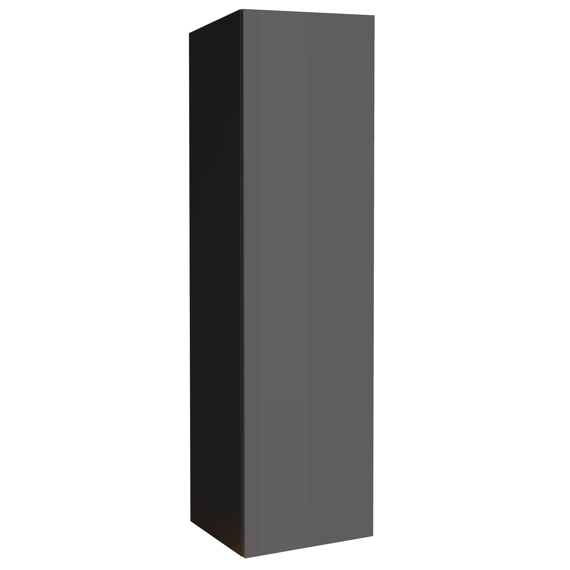 Hängeschrank - anthrazit - graphit matt - Glasfront - eine Tür