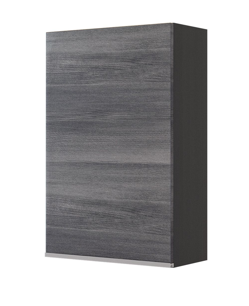 Hängeschrank AREZZO - graphitgrau-Eiche rauchsilber - 40 cm