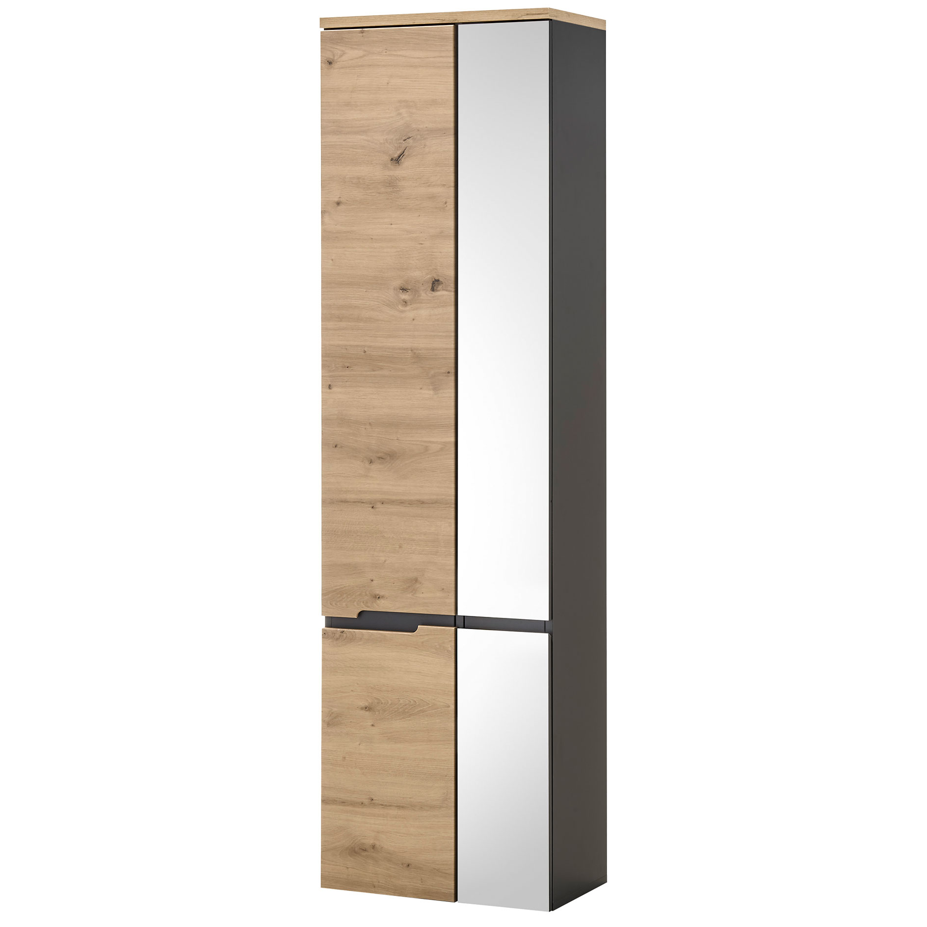 Hängeschrank - Artisan Eiche - graphit - mit Spiegel