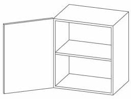 Hängeschrank BASEL - weiß Hochglanz - weiß - 50 cm