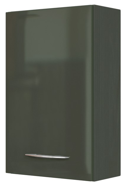 Hängeschrank FLORIDA - grau Hochglanz - graphitgrau - 40 cm