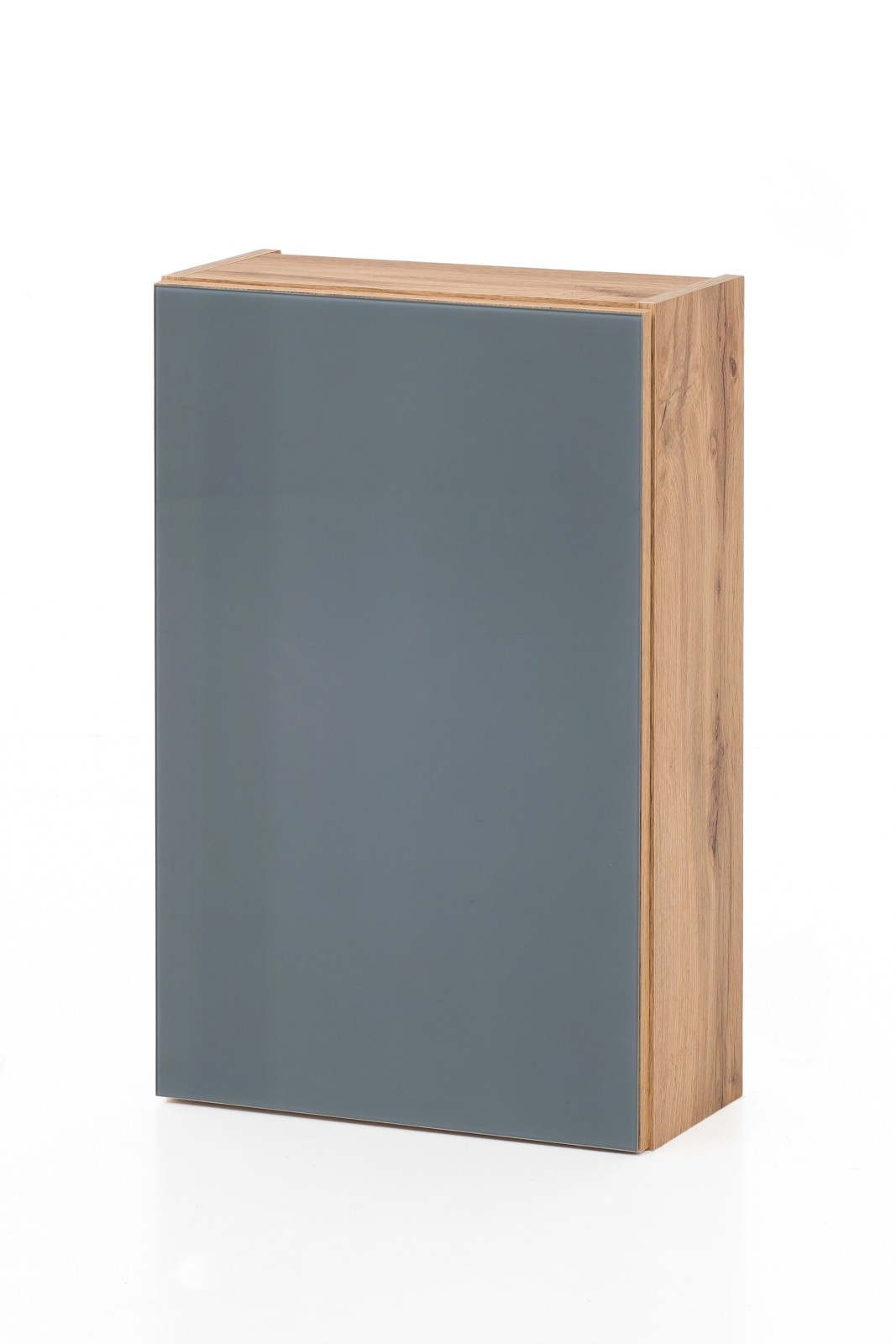 Hängeschrank HELSINKI - grau - Wotaneiche - Glasfront - 40 cm