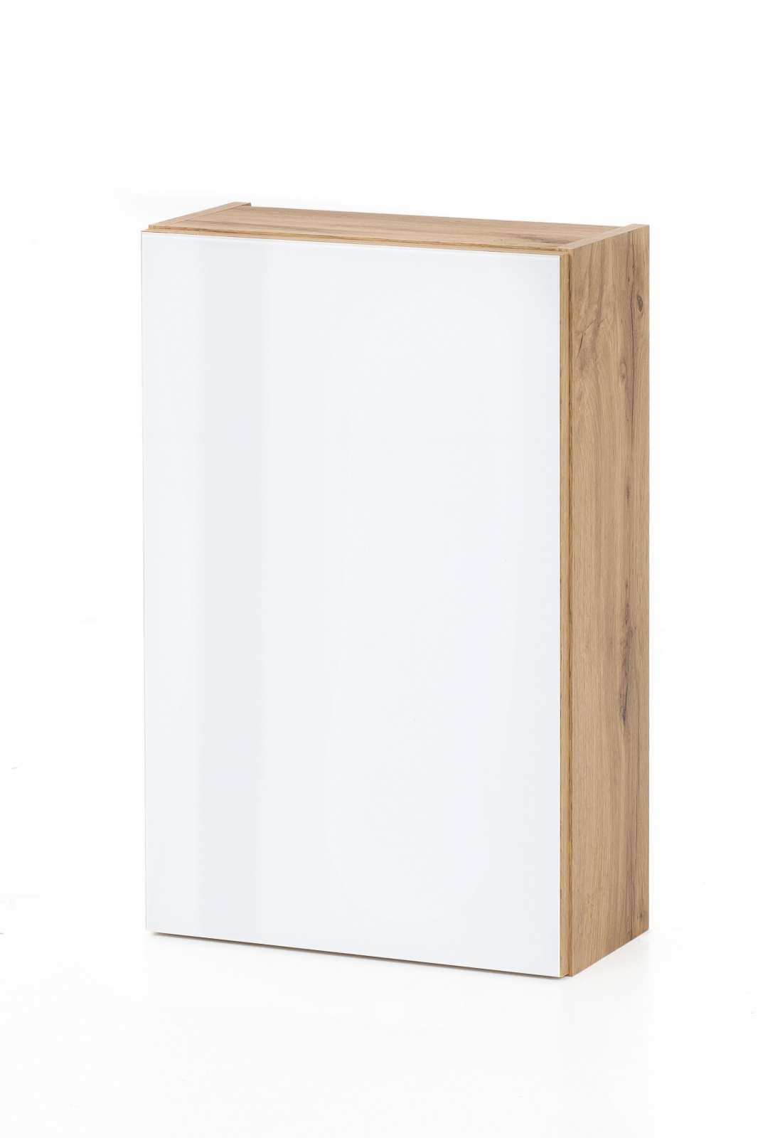 Hängeschrank HELSINKI - weiß - Wotaneiche - Glasfront - 40 cm