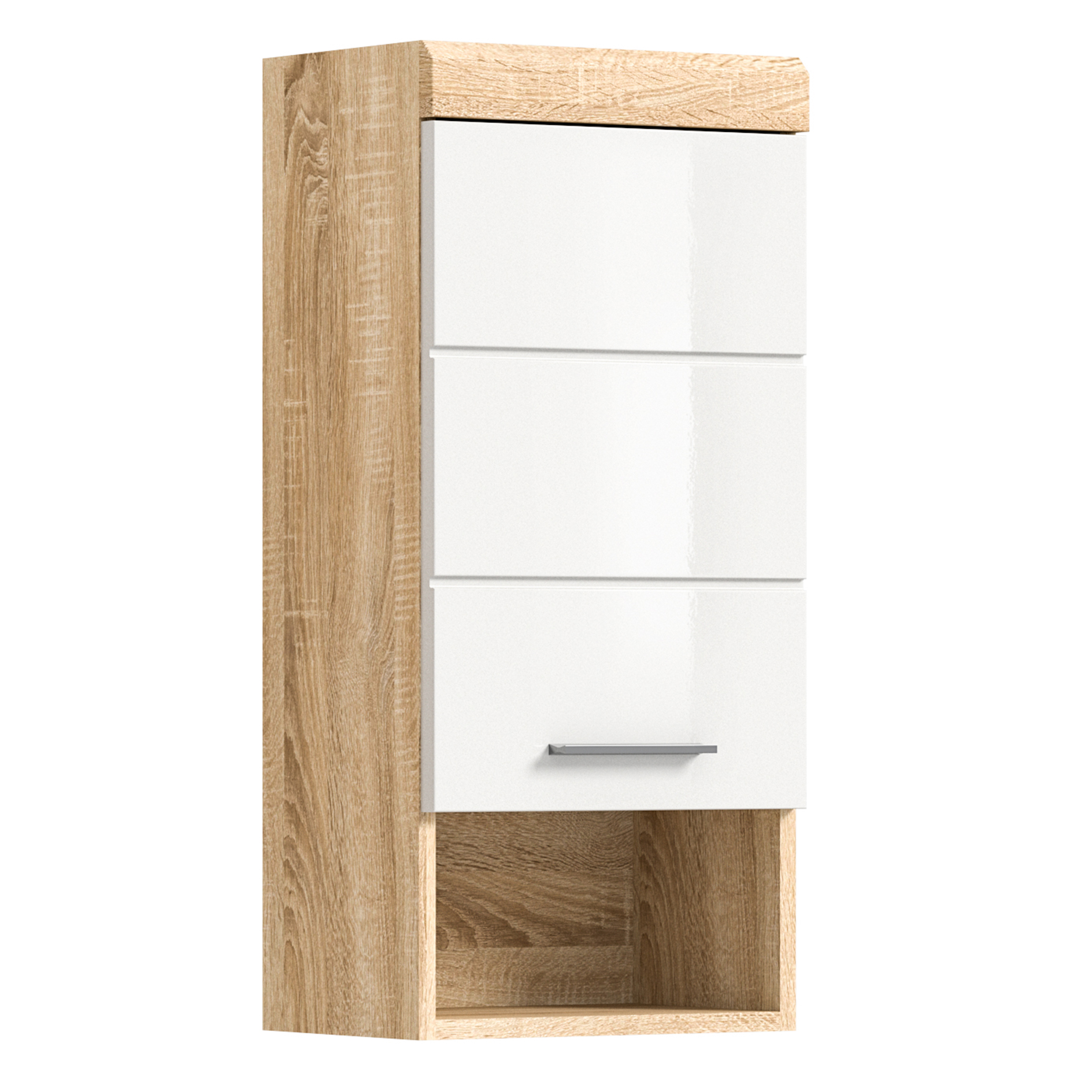 Hängeschrank LAMBADA - Sonoma Eiche - weiß Hochglanz - 37 cm