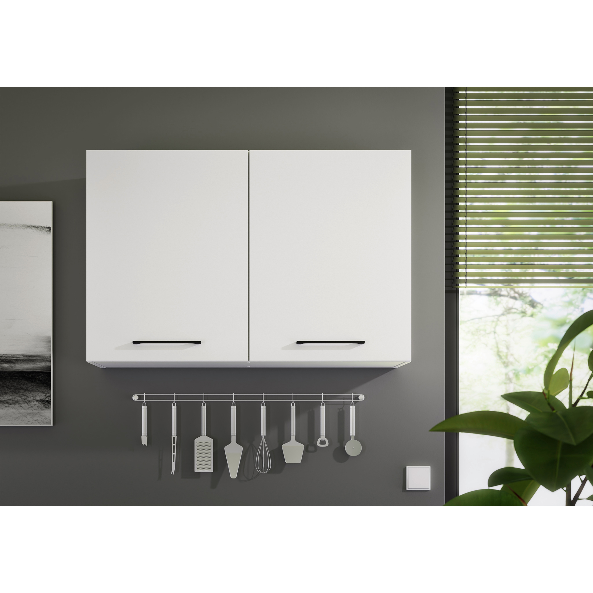 Hängeschrank PARIS - weiß matt - 100 cm breit