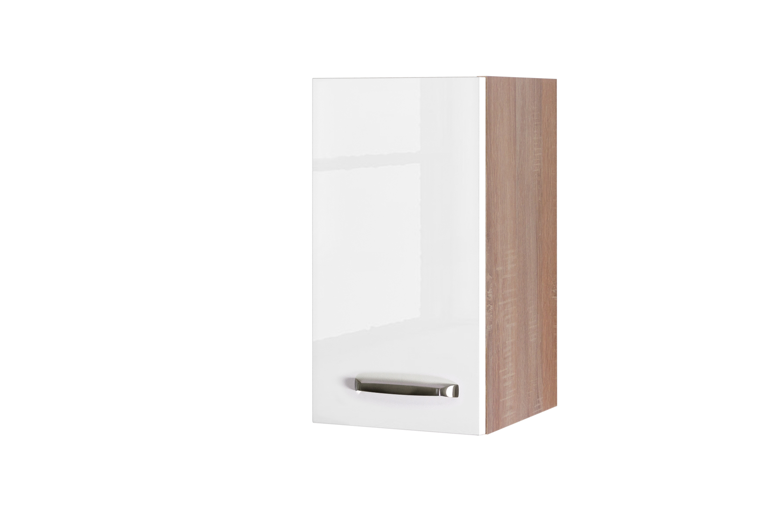 Hängeschrank VALERO - weiß Hochglanz-Sonoma Eiche - 30 cm