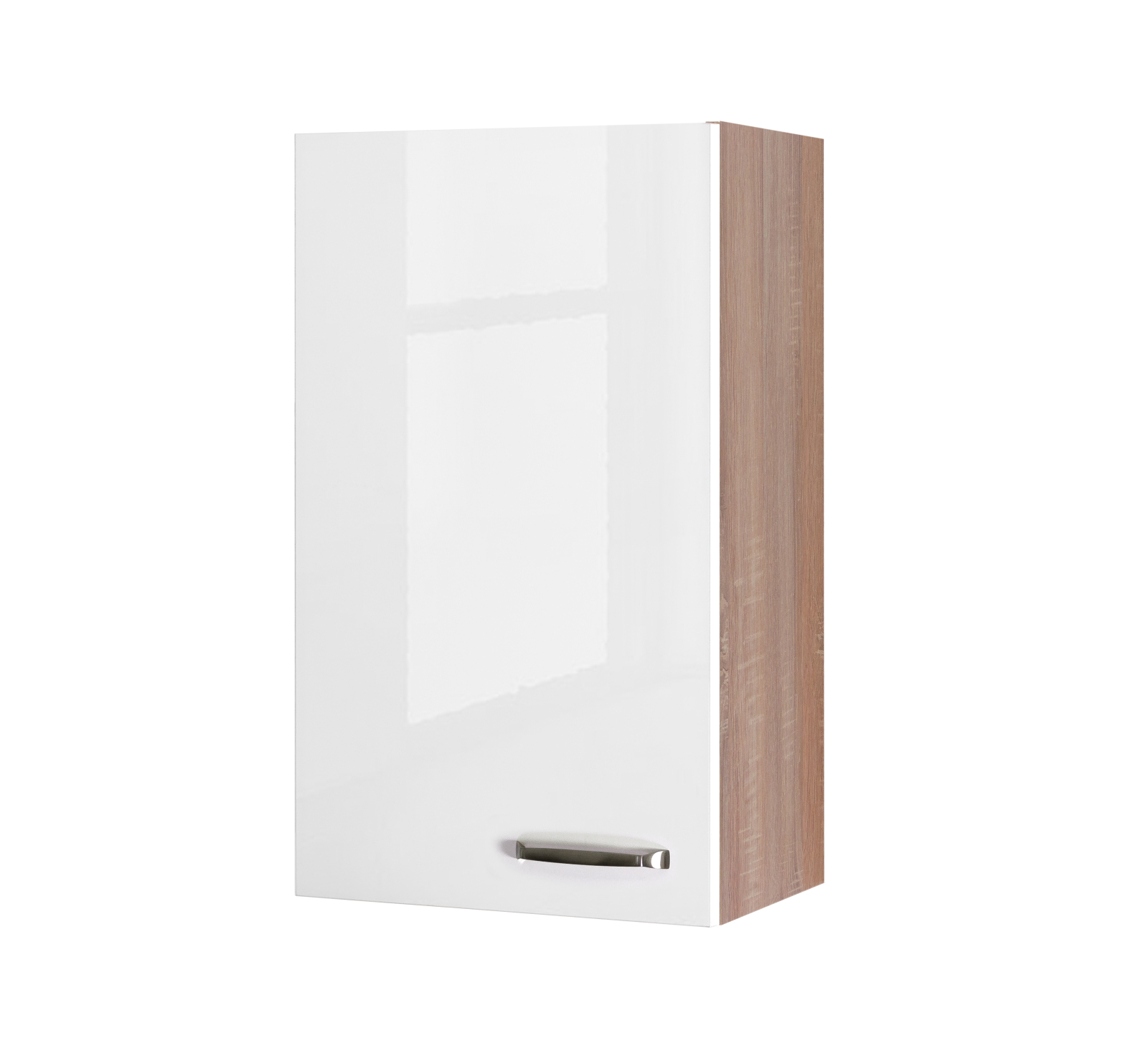 Hängeschrank VALERO - weiß Hochglanz-Sonoma Eiche - 50 cm - extra hoch