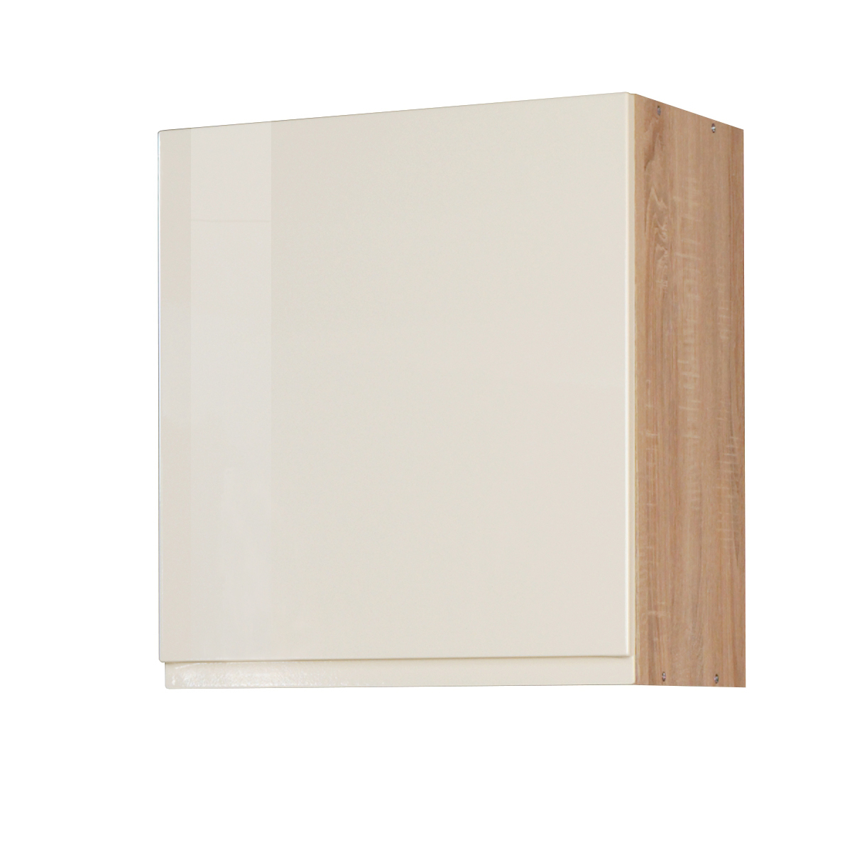Hängeschrank WIEN - creme Hochglanz - Sonoma Eiche - 50 cm