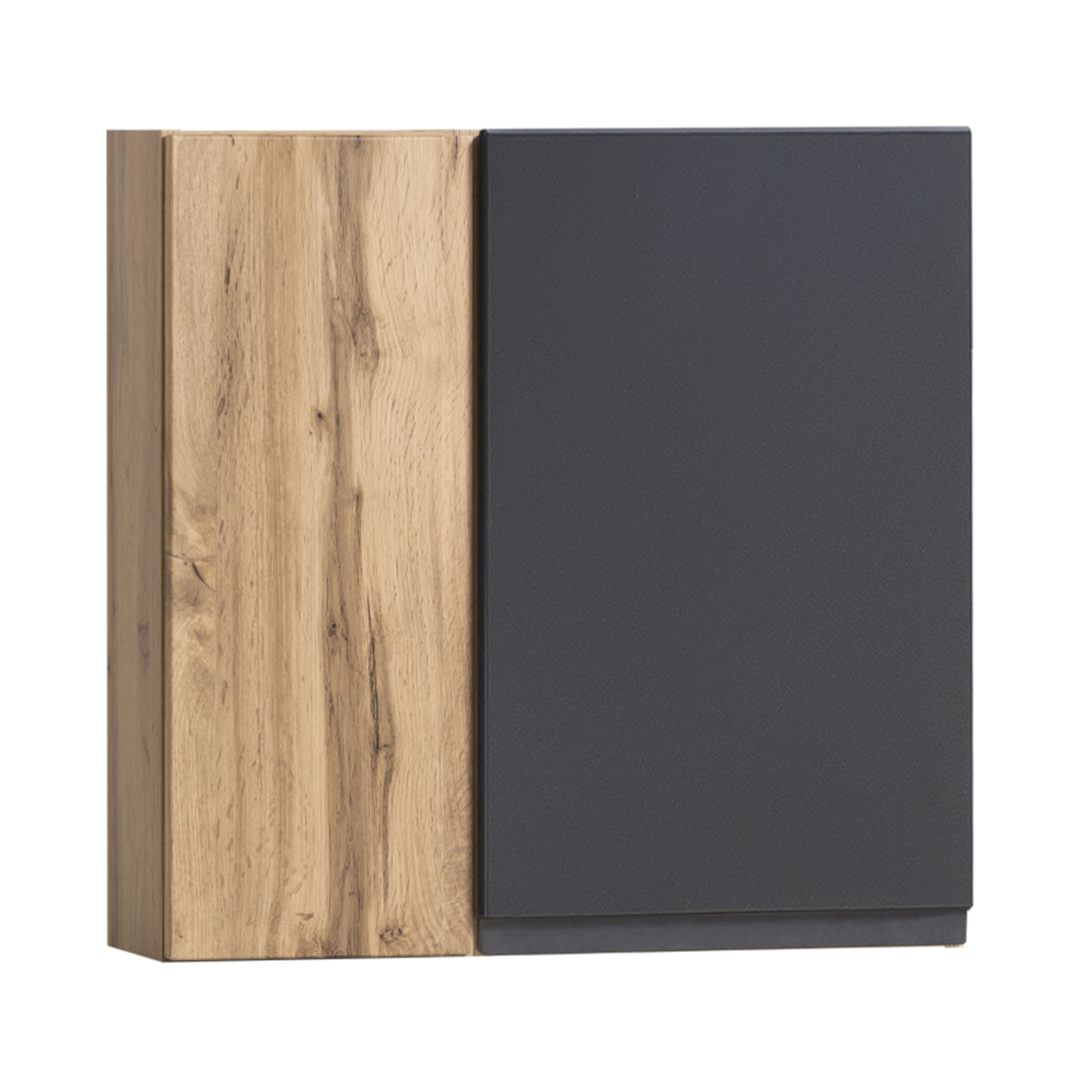 Hängeschrank - Wotaneiche - grau matt - 65 cm
