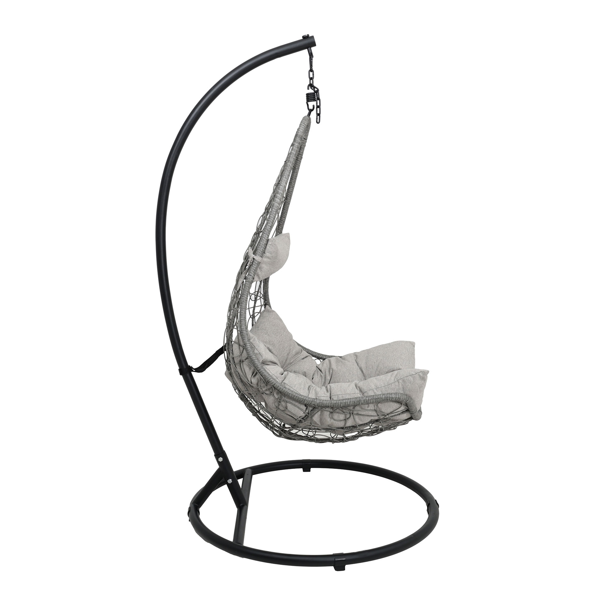 Hängesessel - anthrazit - grau - 195 cm hoch