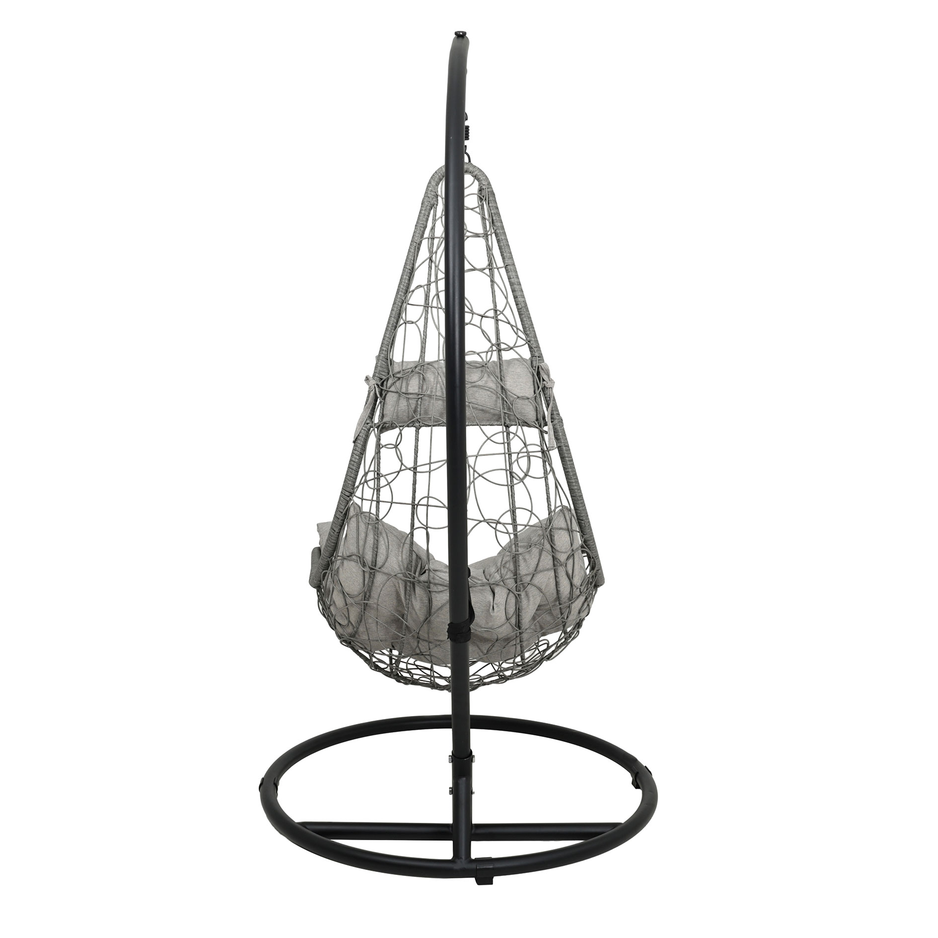 Hängesessel - anthrazit - grau - 195 cm hoch