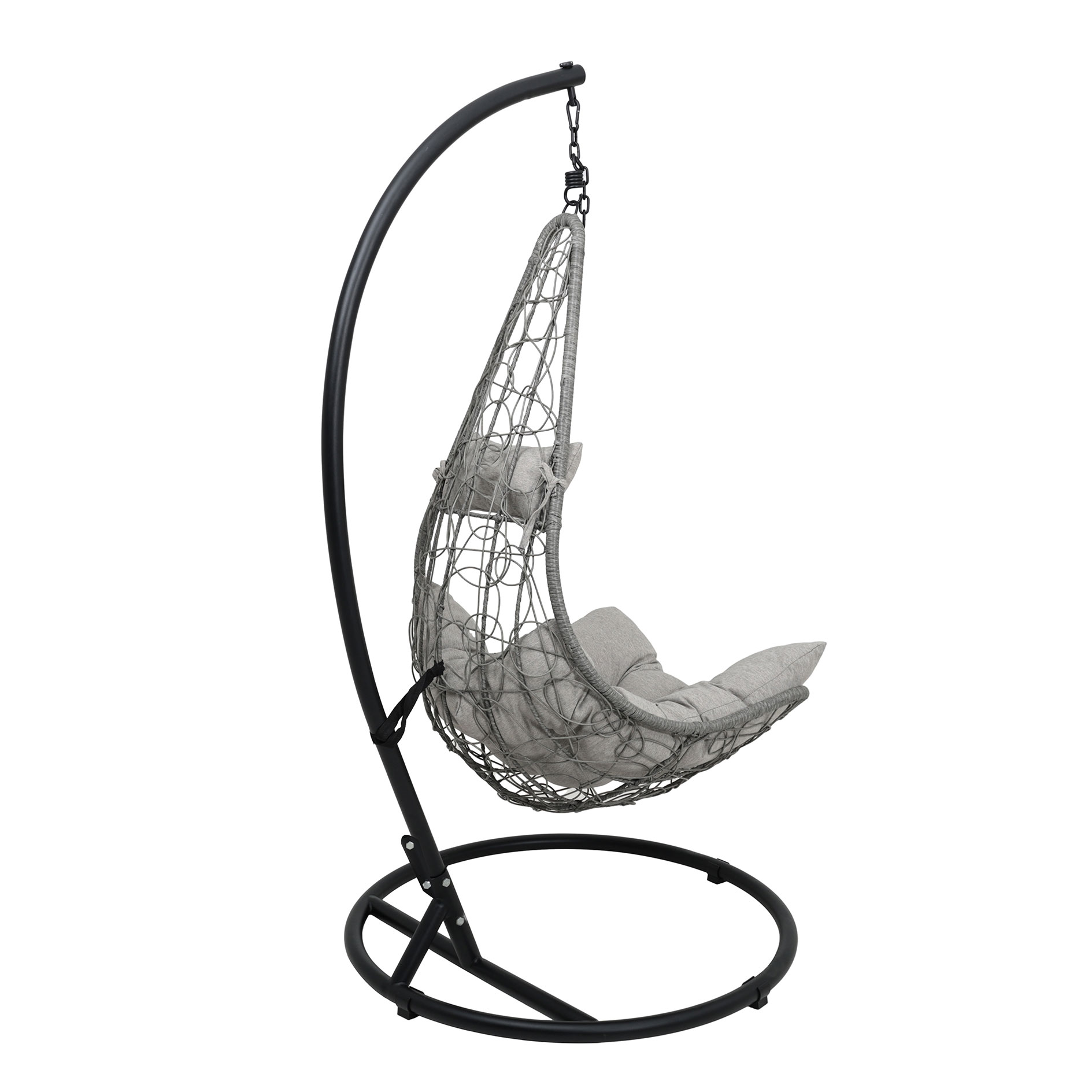 Hängesessel - anthrazit - grau - 195 cm hoch