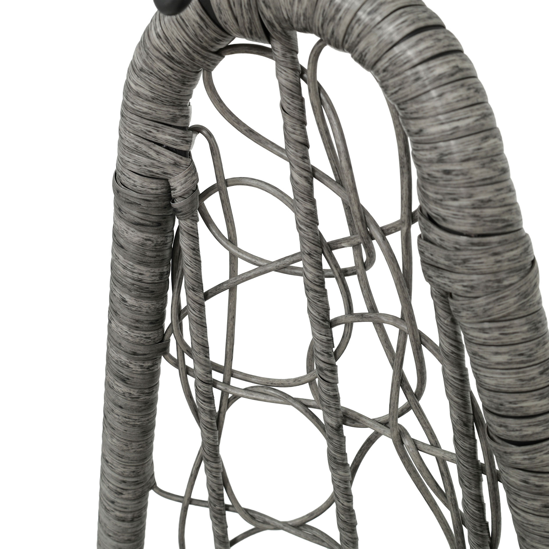 Hängesessel - anthrazit - grau - 195 cm hoch