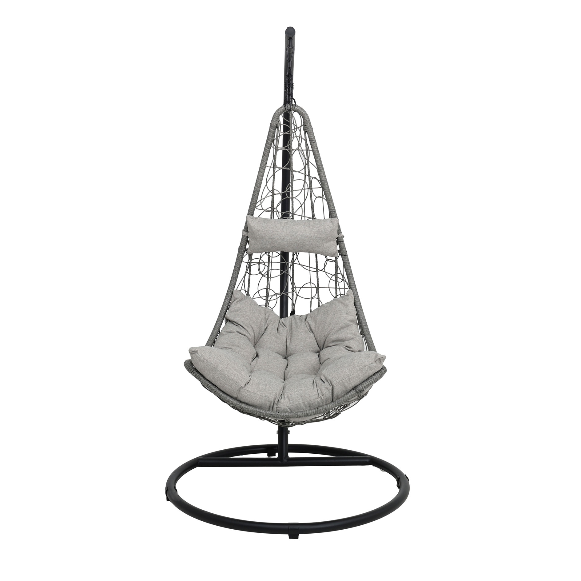 Hängesessel - anthrazit - grau - 195 cm hoch