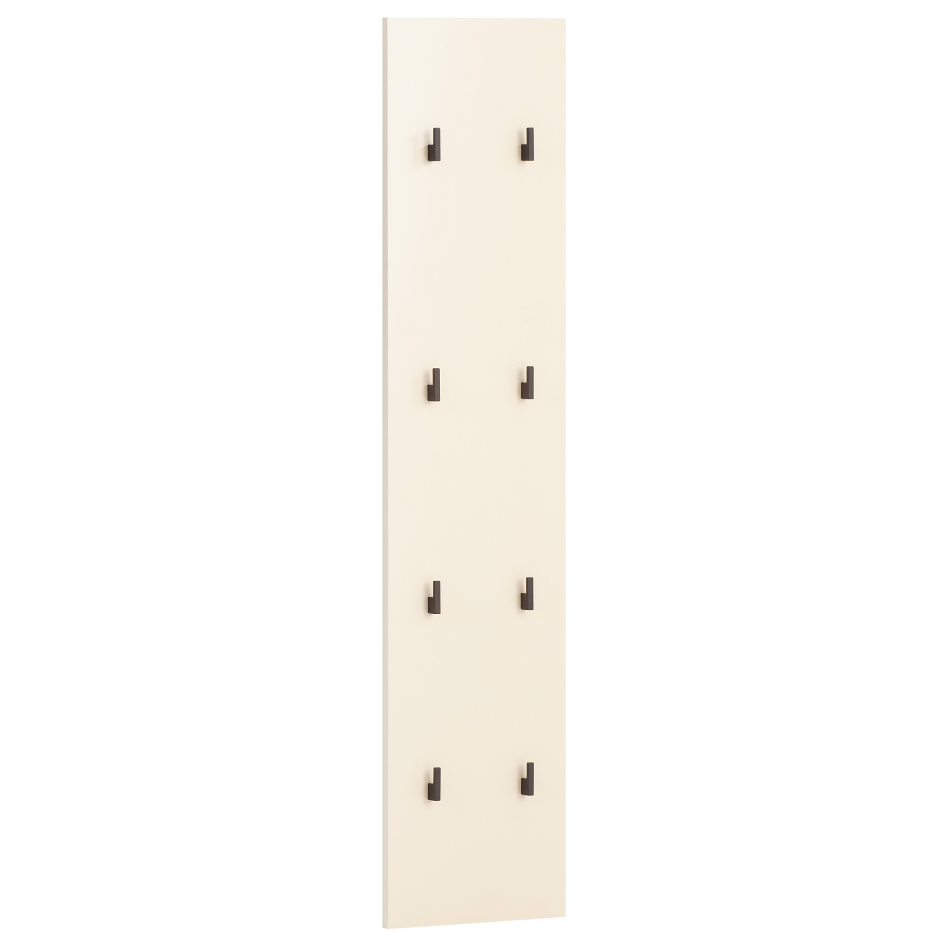 Hakenpaneel - cremebeige - 8 Haken - 109 cm hoch