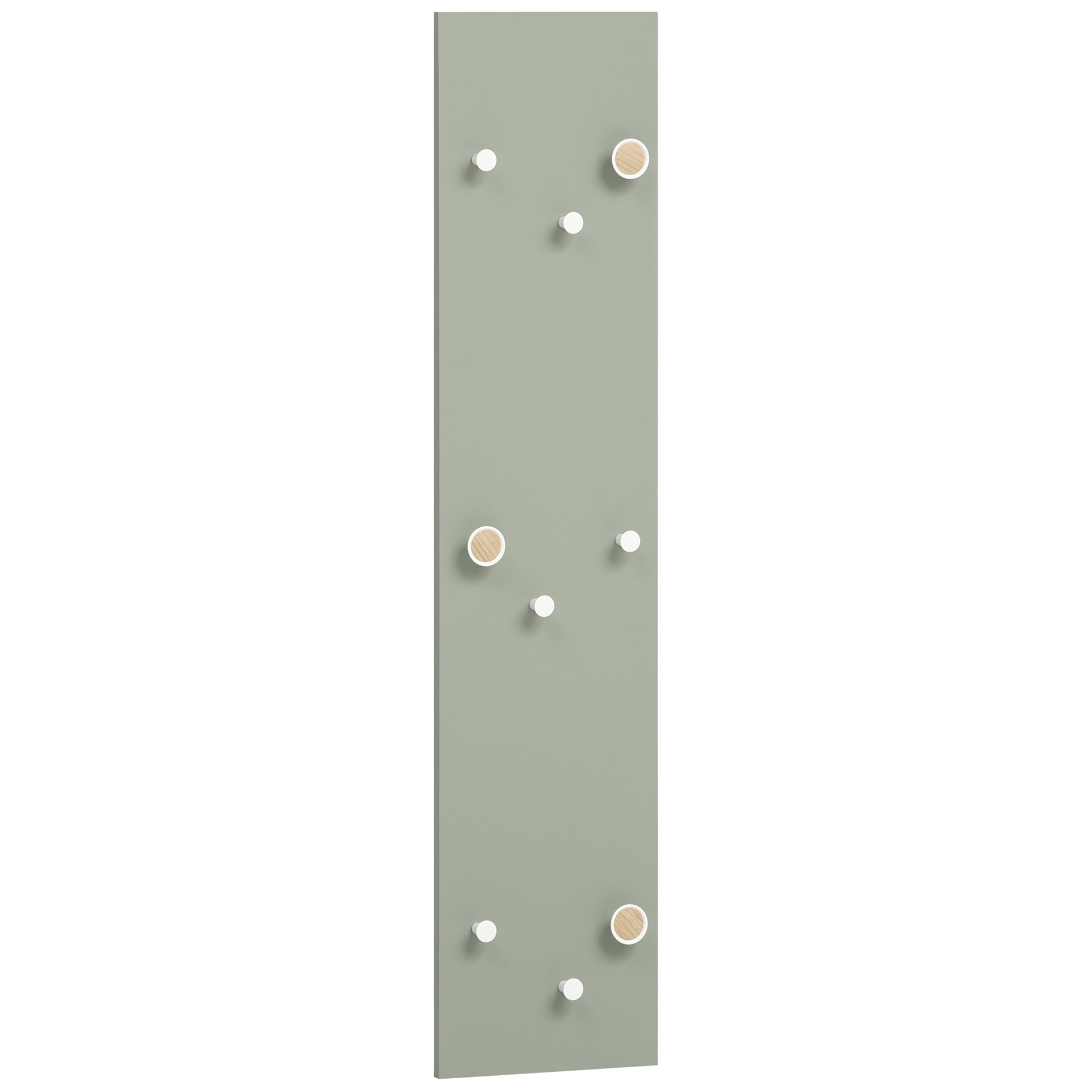 Hakenpaneel - pistazie - 9 Haken - 109 cm hoch