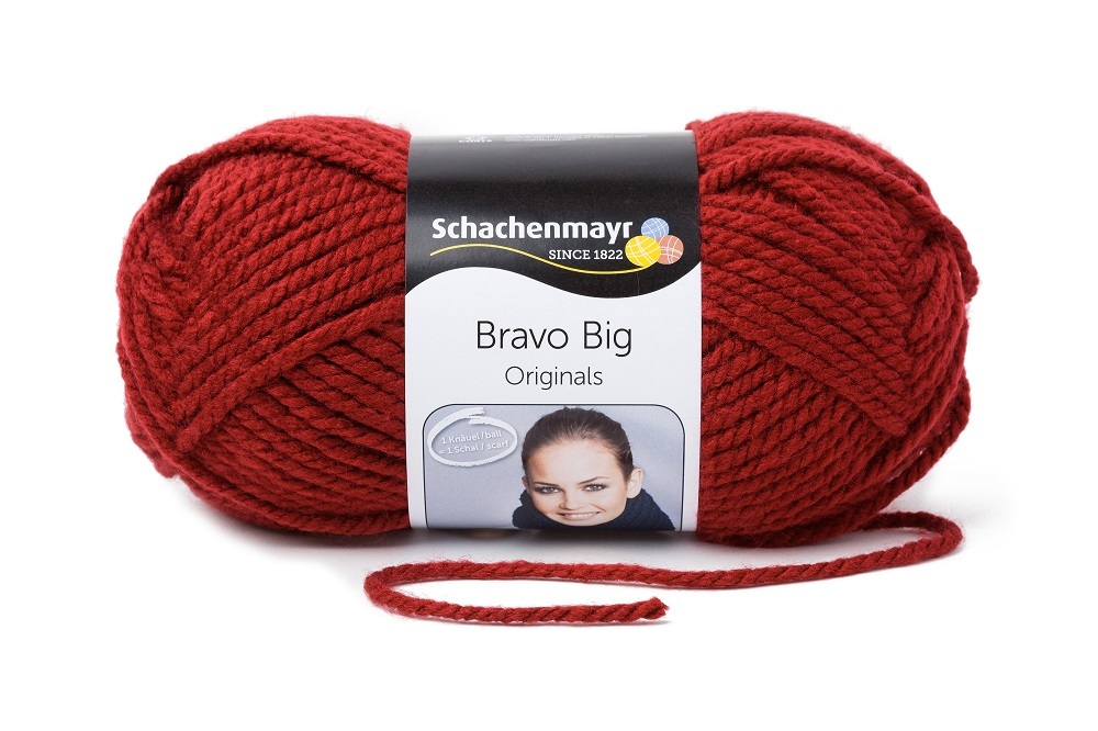 Handstrickgarn BRAVO BIG - burgund - 200g