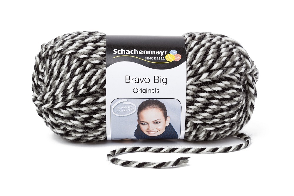 Handstrickgarn BRAVO BIG - marmor mouline - 200g
