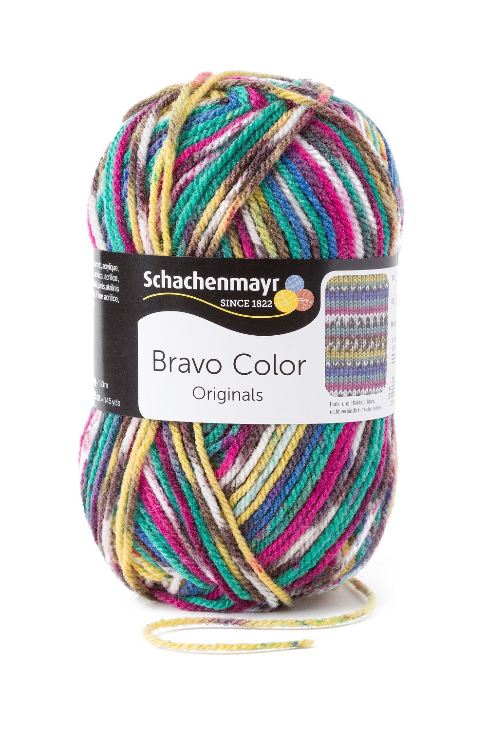 Handstrickgarn BRAVO COLOR - jeans jacquard color - 50g