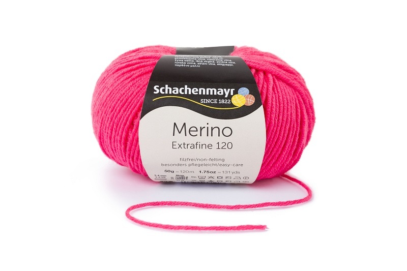 Handstrickgarn MERINO EXTRAFINE 120 - azalee - 50g
