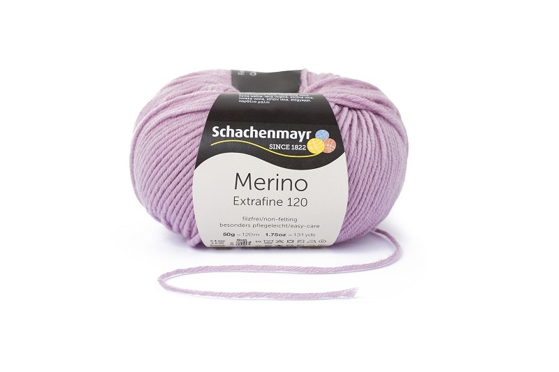 Handstrickgarn MERINO EXTRAFINE 120 - flieder - 50g