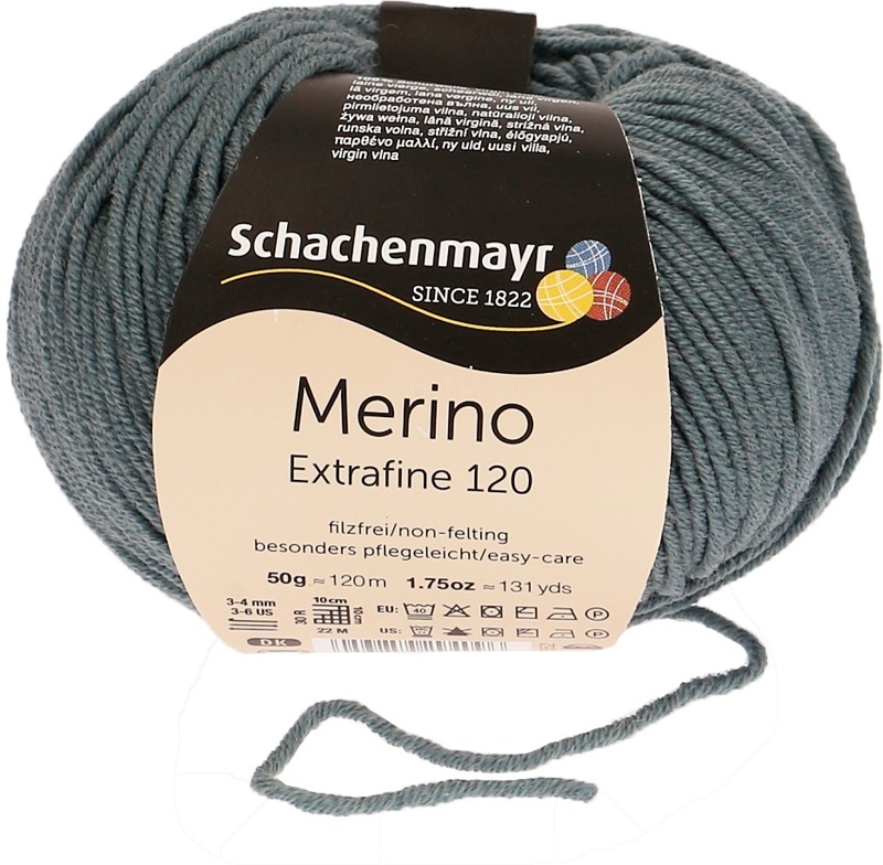 Handstrickgarn MERINO EXTRAFINE 120 - goblin-blau - 50g