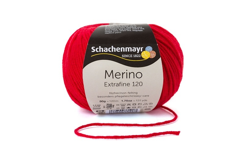 Handstrickgarn MERINO EXTRAFINE 120 - kirsche - 50g
