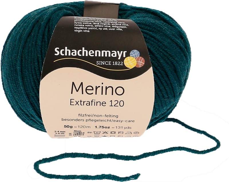 Handstrickgarn MERINO EXTRAFINE 120 - malachit - 50g
