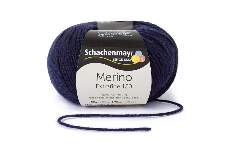 Handstrickgarn MERINO EXTRAFINE 120 - marine - 50g