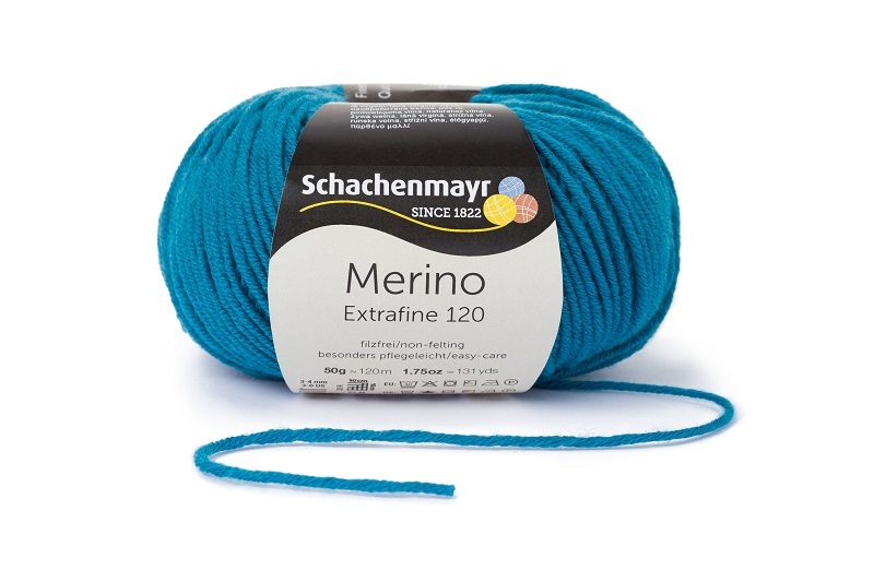 Handstrickgarn MERINO EXTRAFINE 120 - petrol - 50g