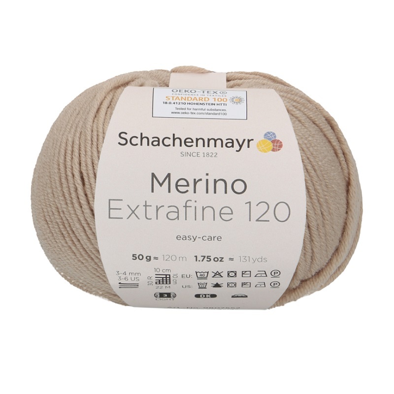 Handstrickgarn MERINO EXTRAFINE 120 - sahara - 50g