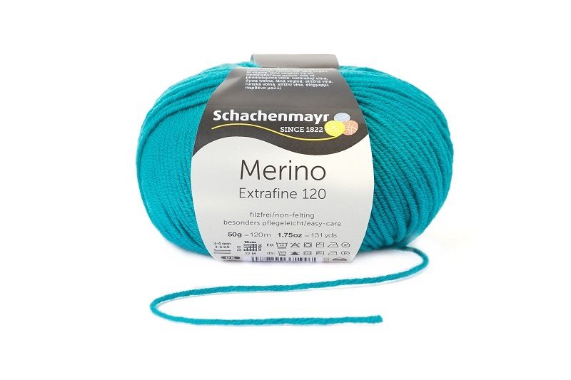 Handstrickgarn MERINO EXTRAFINE 120 - smaragd - 50g