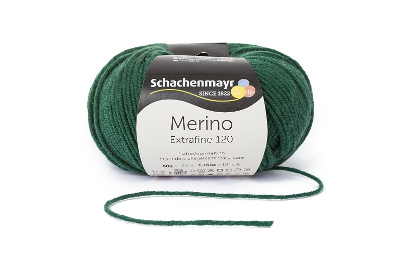 Handstrickgarn MERINO EXTRAFINE 120 - tanne - 50g