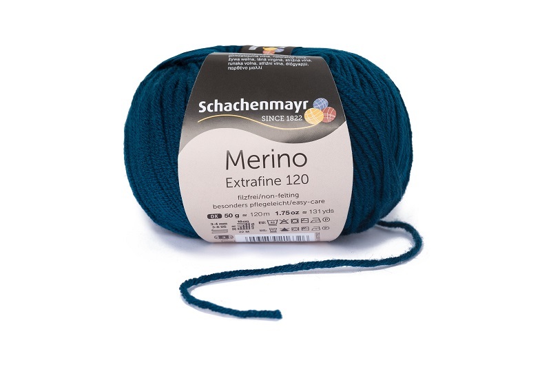 Handstrickgarn MERINO EXTRAFINE 120 - teal - 50g