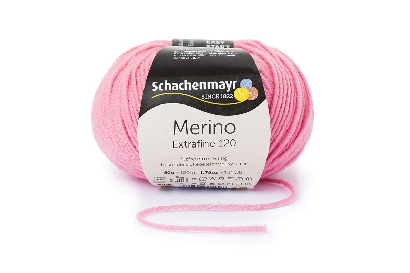 Handstrickgarn MERINO EXTRAFINE 120 - teerose - 50g