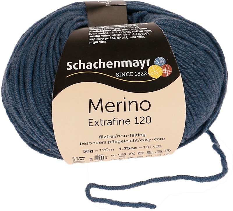 Handstrickgarn MERINO EXTRAFINE 120 - tinte - 50g