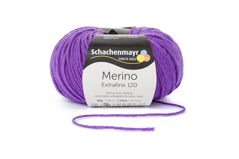 Handstrickgarn MERINO EXTRAFINE 120 - violett - 50g