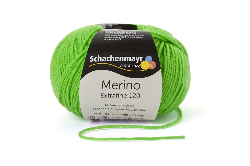 Handstrickgarn MERINO EXTRAFINE 120 - wiesengrün - 50g