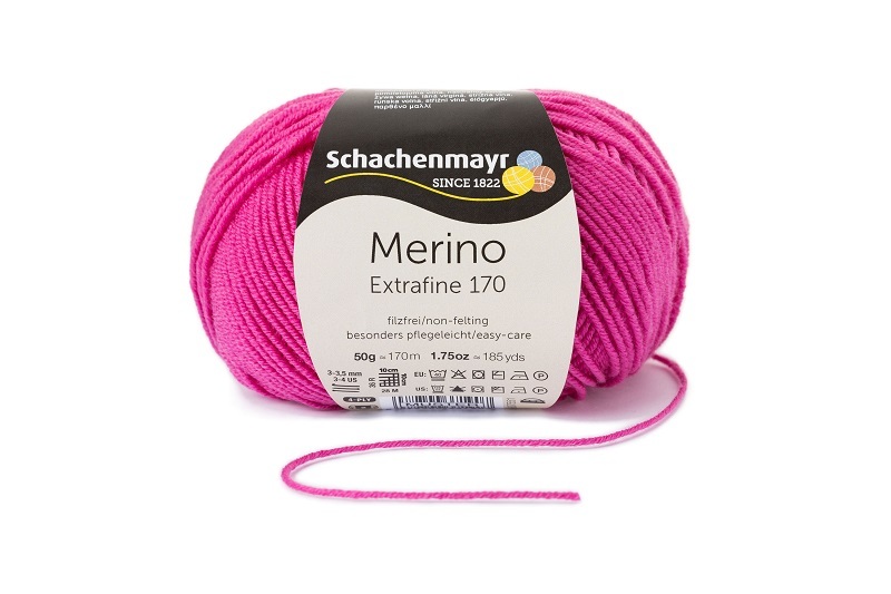 Handstrickgarn MERINO EXTRAFINE 170 - pink - 50g