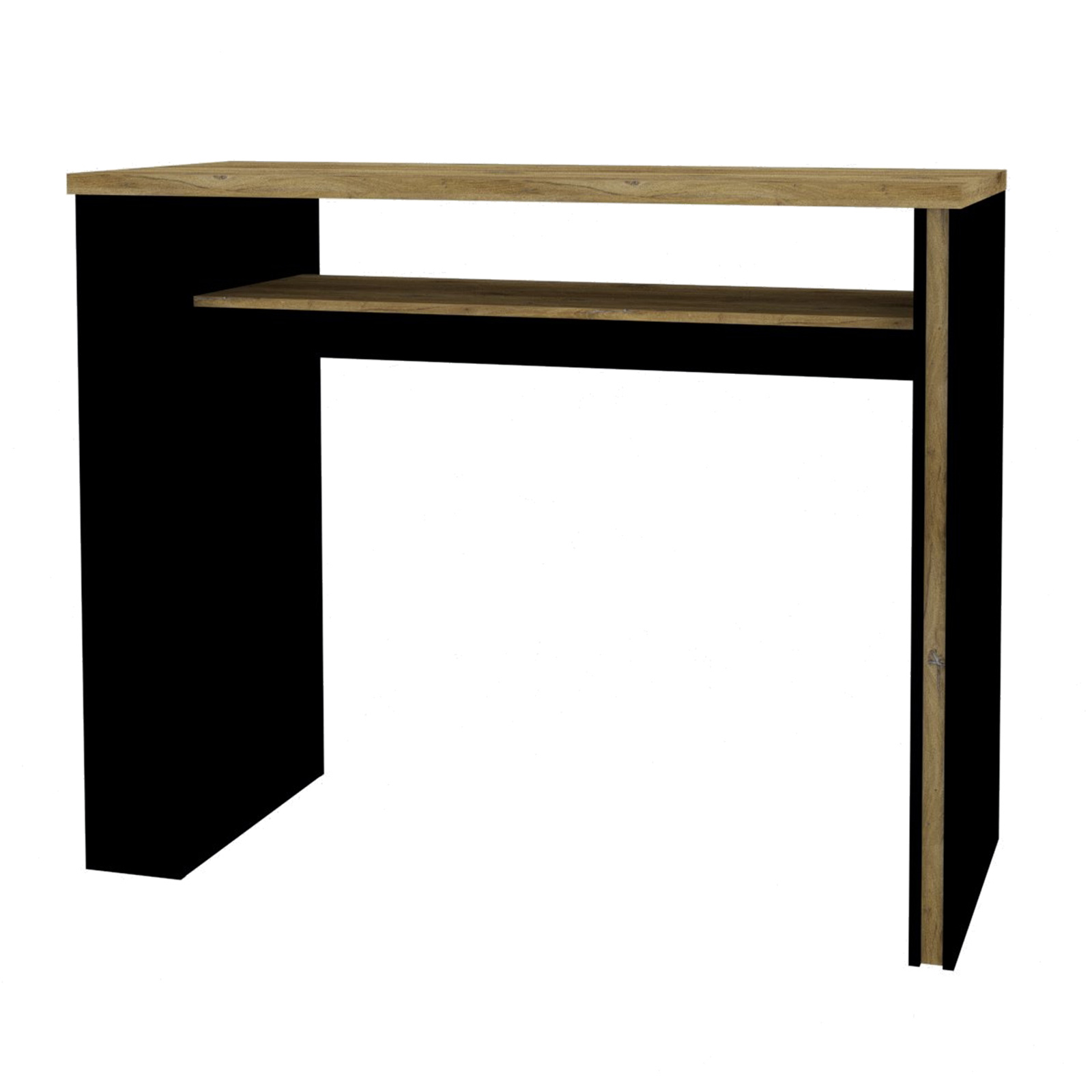 Hausbar - Flagstaff Oak - schwarz - 138 cm